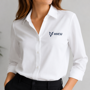 hvcu signature white blouse